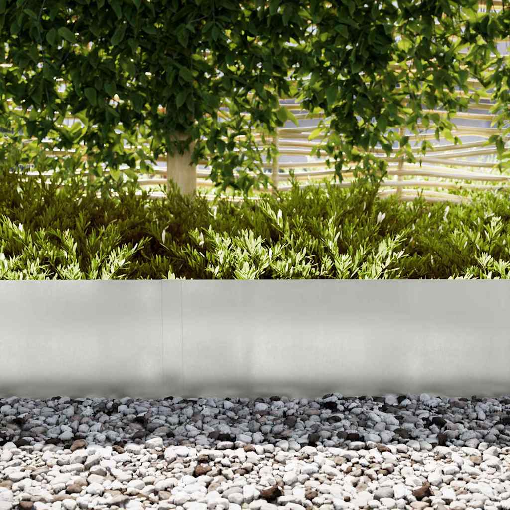 Bordure per prato 30 pcs Argento 100 x 0.5 x 30 cm
