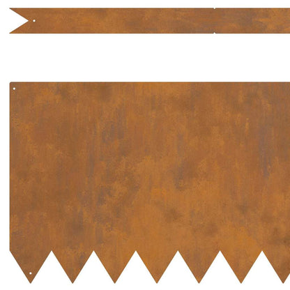 Bordura per Prato 30 pcs Marrone 100 x 0.05 x 20 cm