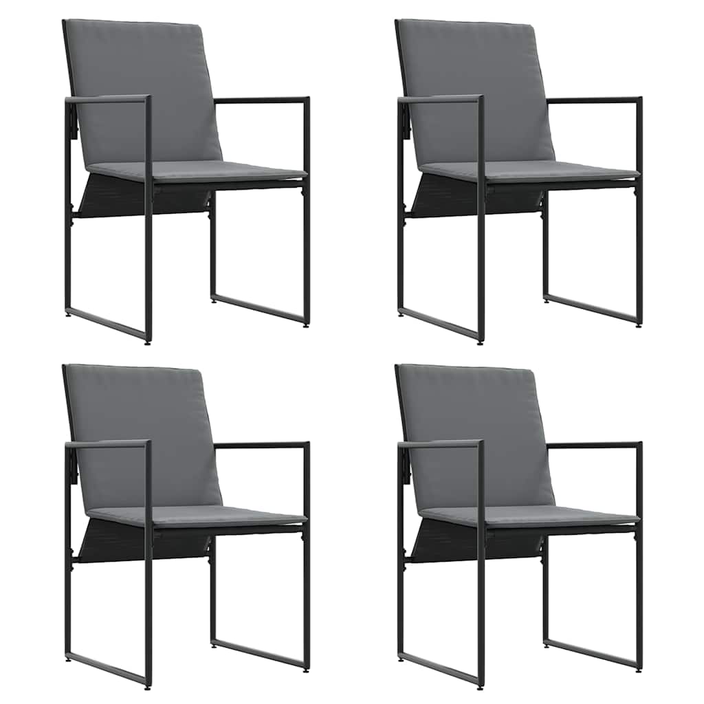 Set da Pranzo per Giardino 5 pcs Nero Acciaio | homemem39