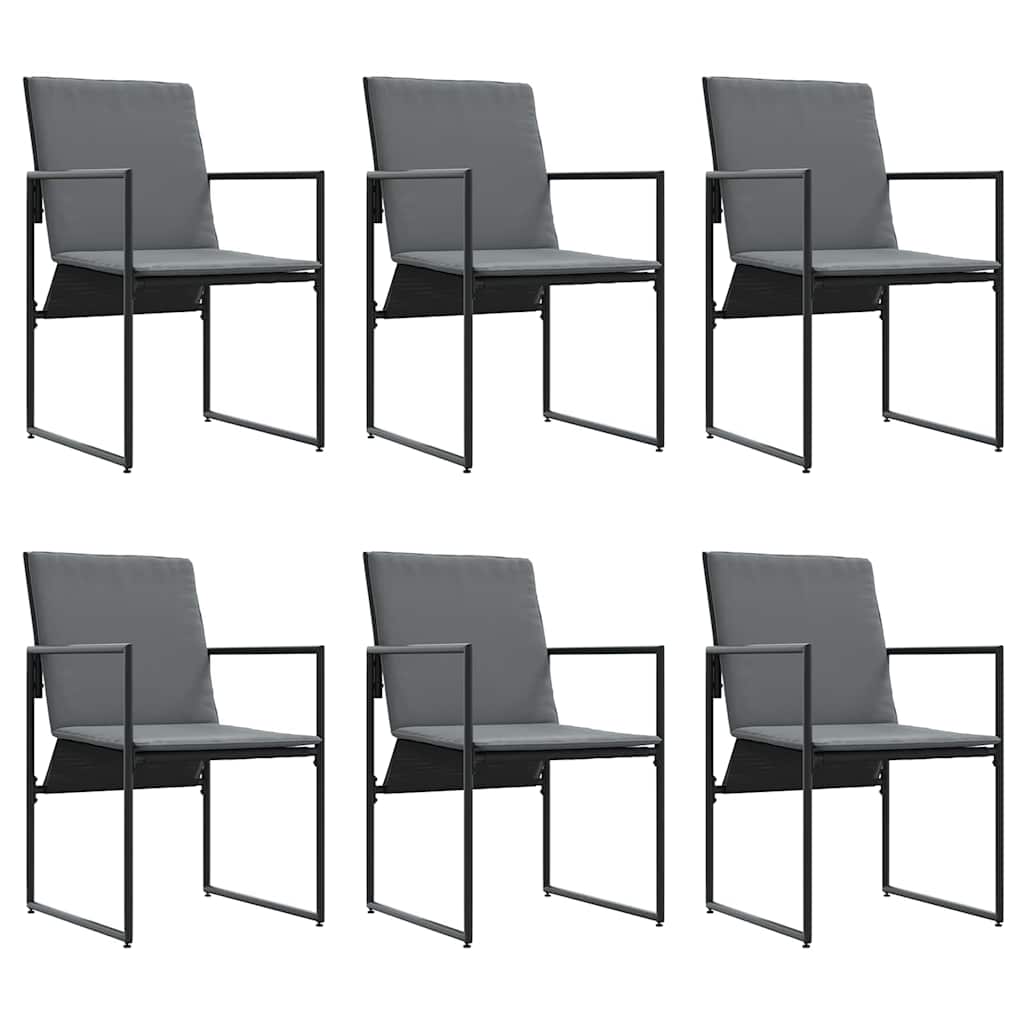 Set da Pranzo per Giardino 7 pcs Nero Acciaio | homemem39