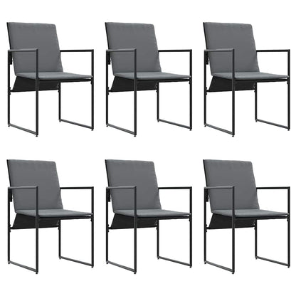 Set da Pranzo per Giardino 7 pcs Nero Acciaio | homemem39