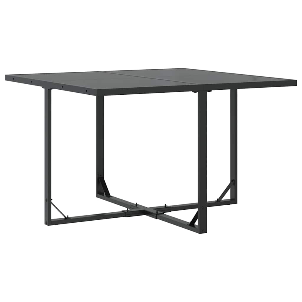 Set da Pranzo per Giardino 9 pcs Nero Acciaio | homemem39