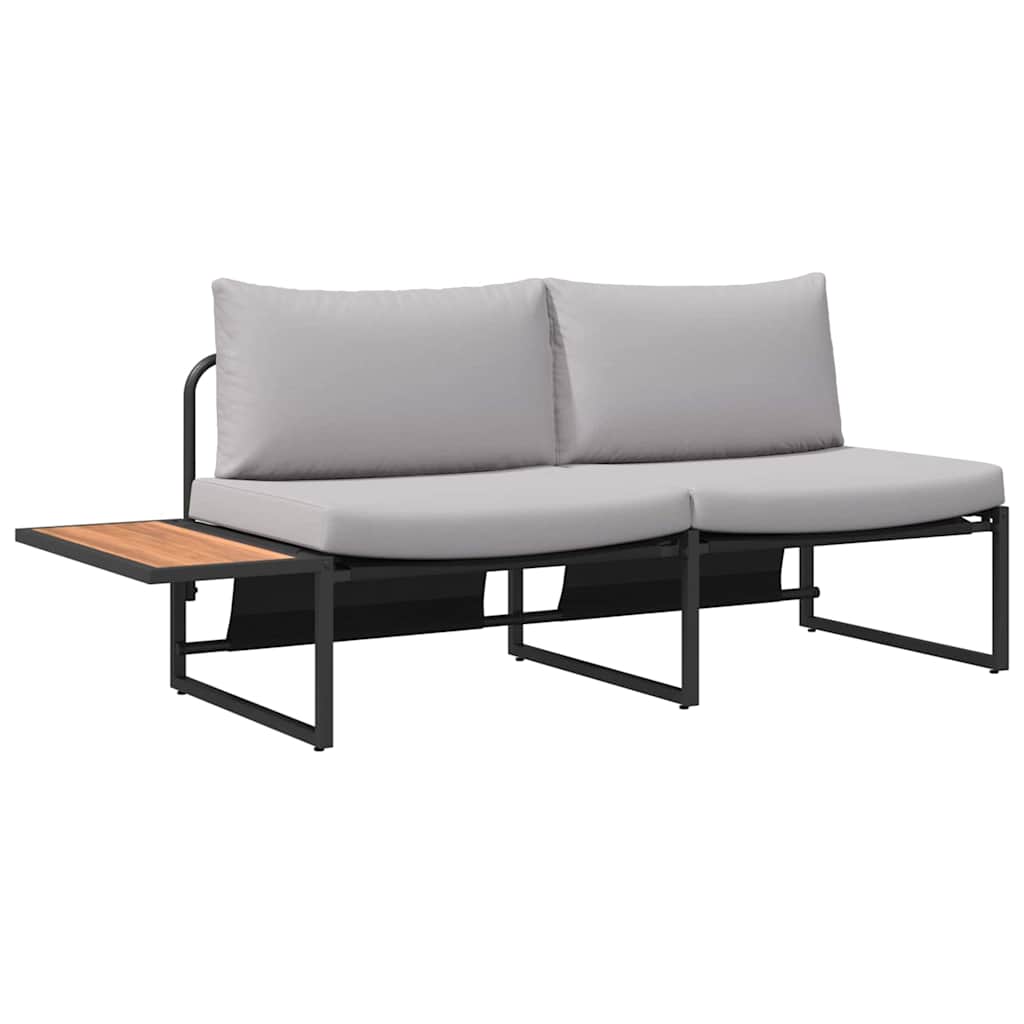 Set da Pranzo per Giardino 3 pcs Grigio chiaro Acciaio | homemem39