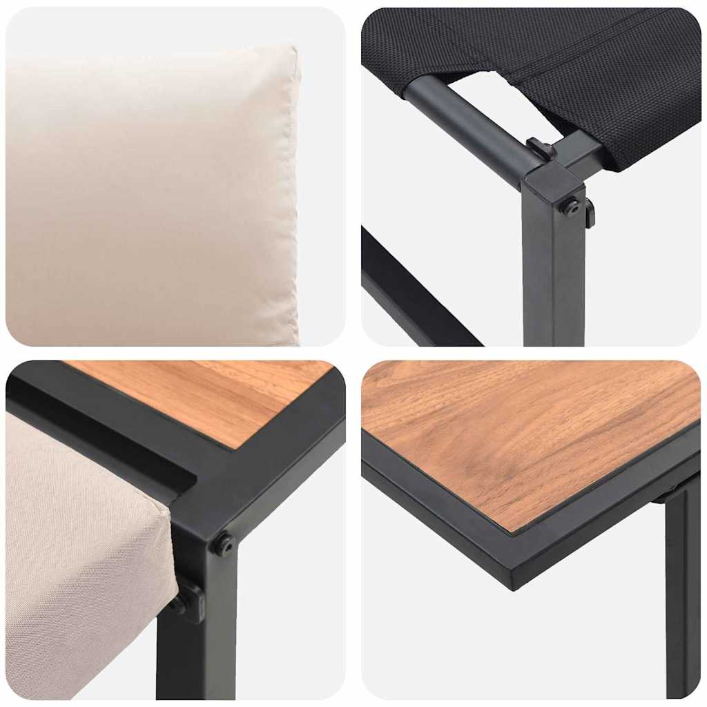 Set da Pranzo per Giardino 3 pcs Talpa Acciaio | homemem39