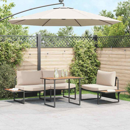 Set da Pranzo per Giardino 3 pcs Talpa Acciaio | homemem39