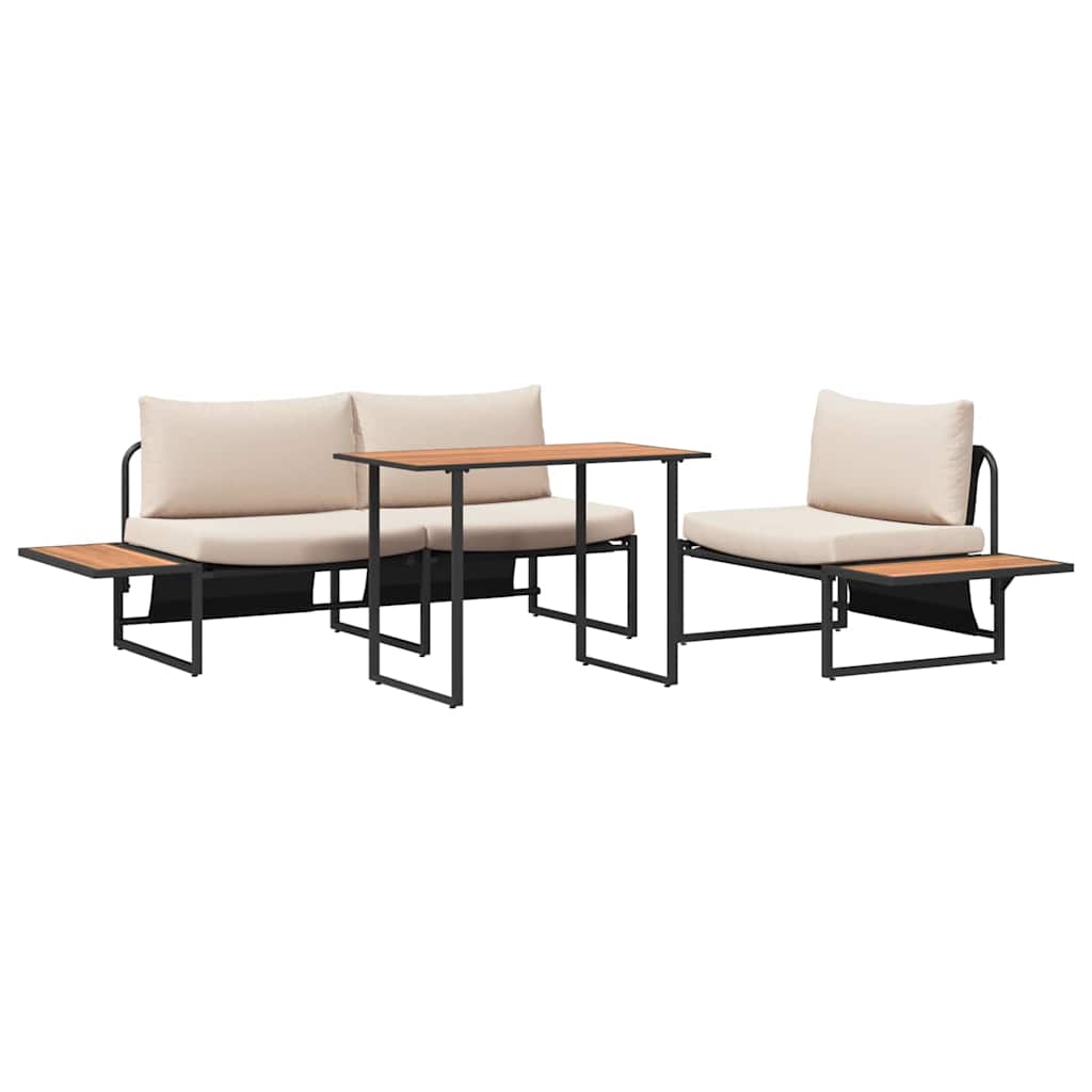 Set da Pranzo per Giardino 3 pcs Talpa Acciaio | homemem39
