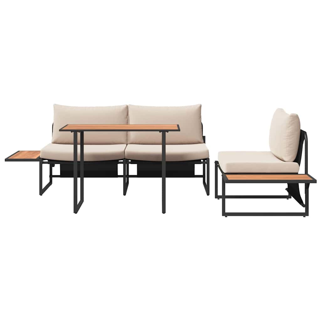 Set da Pranzo per Giardino 3 pcs Talpa Acciaio | homemem39