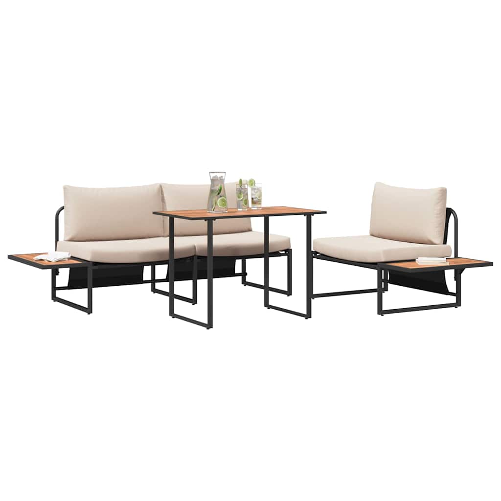 Set da Pranzo per Giardino 3 pcs Talpa Acciaio | homemem39