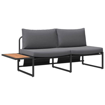 Set da Pranzo per Giardino 3 pcs Antracite Acciaio | homemem39