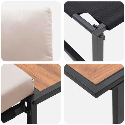 Set da Pranzo per Giardino 3 pcs Talpa Acciaio | homemem39