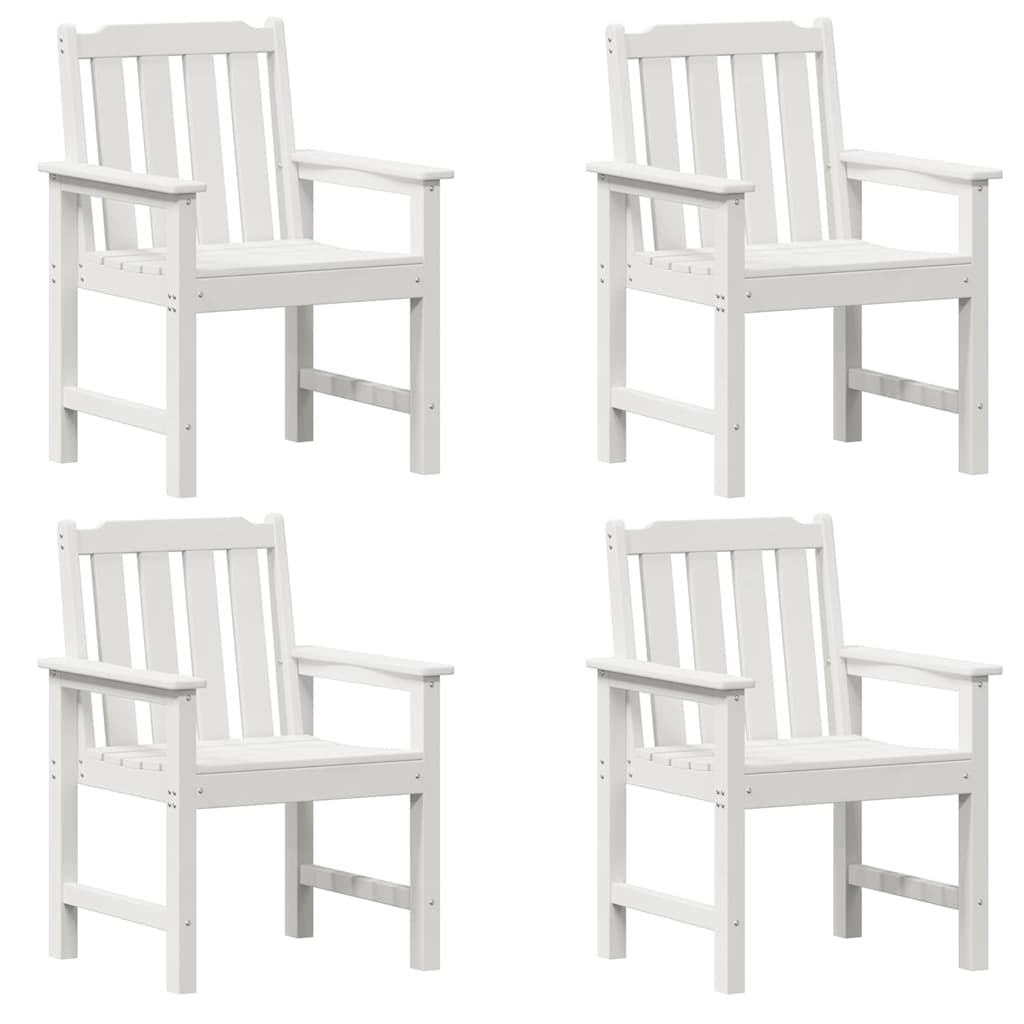 Sedia da Giardino 4 pcs Bianco 65.5 x 59 x 88 cm Polietilene