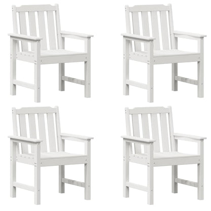 Sedia da Giardino 4 pcs Bianco 65.5 x 59 x 88 cm Polietilene