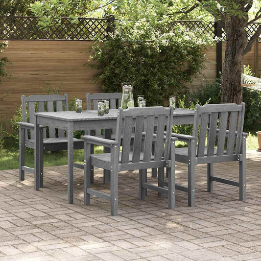 Sedia da Giardino 4 pcs Grigio chiaro 65.5 x 59 x 88 cm