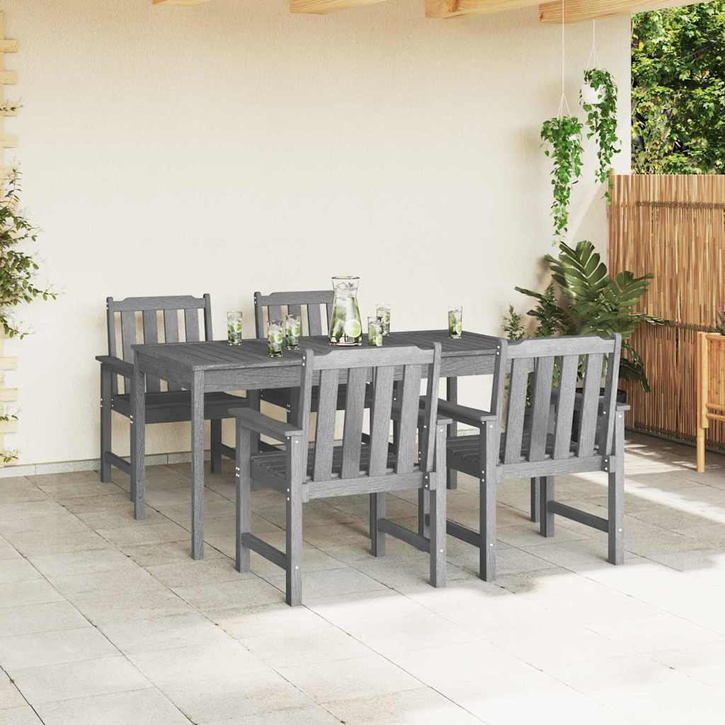 Sedia da Giardino 4 pcs Grigio chiaro 65.5 x 59 x 88 cm