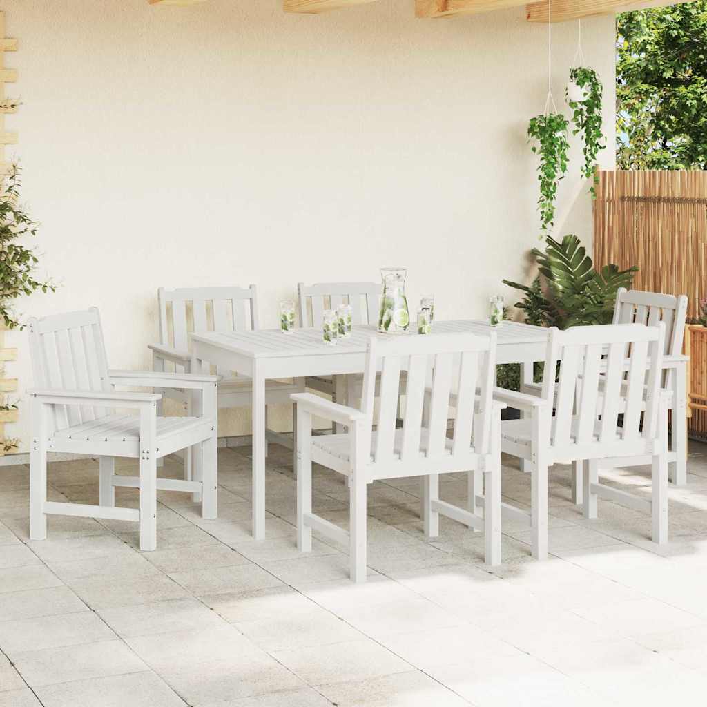 Sedia da Giardino 6 pcs Bianco 65.5 x 59 x 88 cm Polietilene