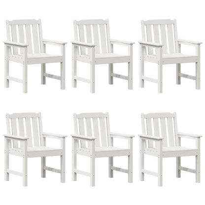 Sedia da Giardino 6 pcs Bianco 65.5 x 59 x 88 cm Polietilene