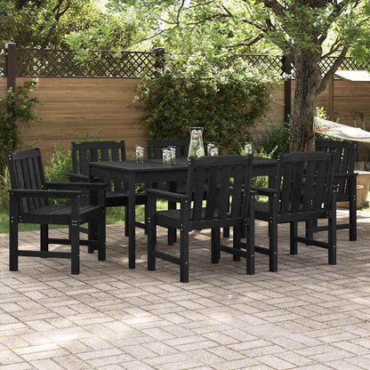 Sedia da Giardino 6 pcs Nero 65.5 x 59 x 88 cm Polietilene