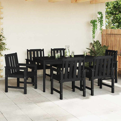 Sedia da Giardino 6 pcs Nero 65.5 x 59 x 88 cm Polietilene