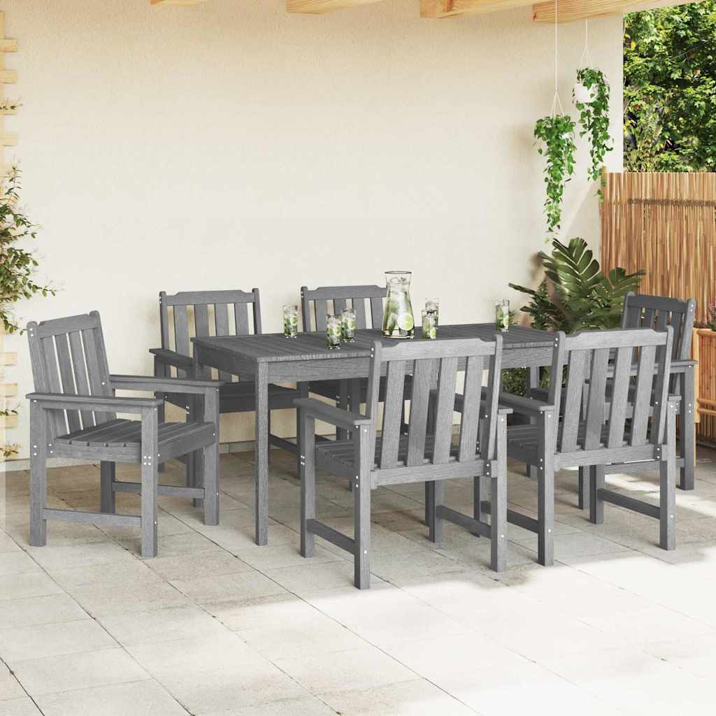 Sedia da Giardino 6 pcs Grigio chiaro 65.5 x 59 x 88 cm