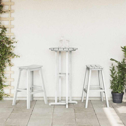 Set Bar da Giardino 3 pcs Bianco HDPE | homemem39