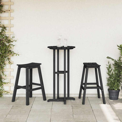 Set Bar da Giardino 3 pcs Nero HDPE | homemem39