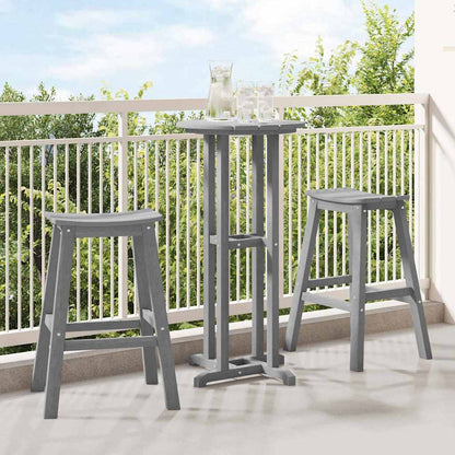 Set Bar da Giardino 3 pcs Grigio chiaro HDPE | homemem39