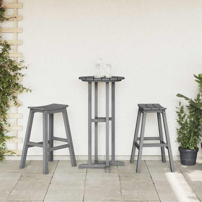 Set Bar da Giardino 3 pcs Grigio chiaro HDPE | homemem39