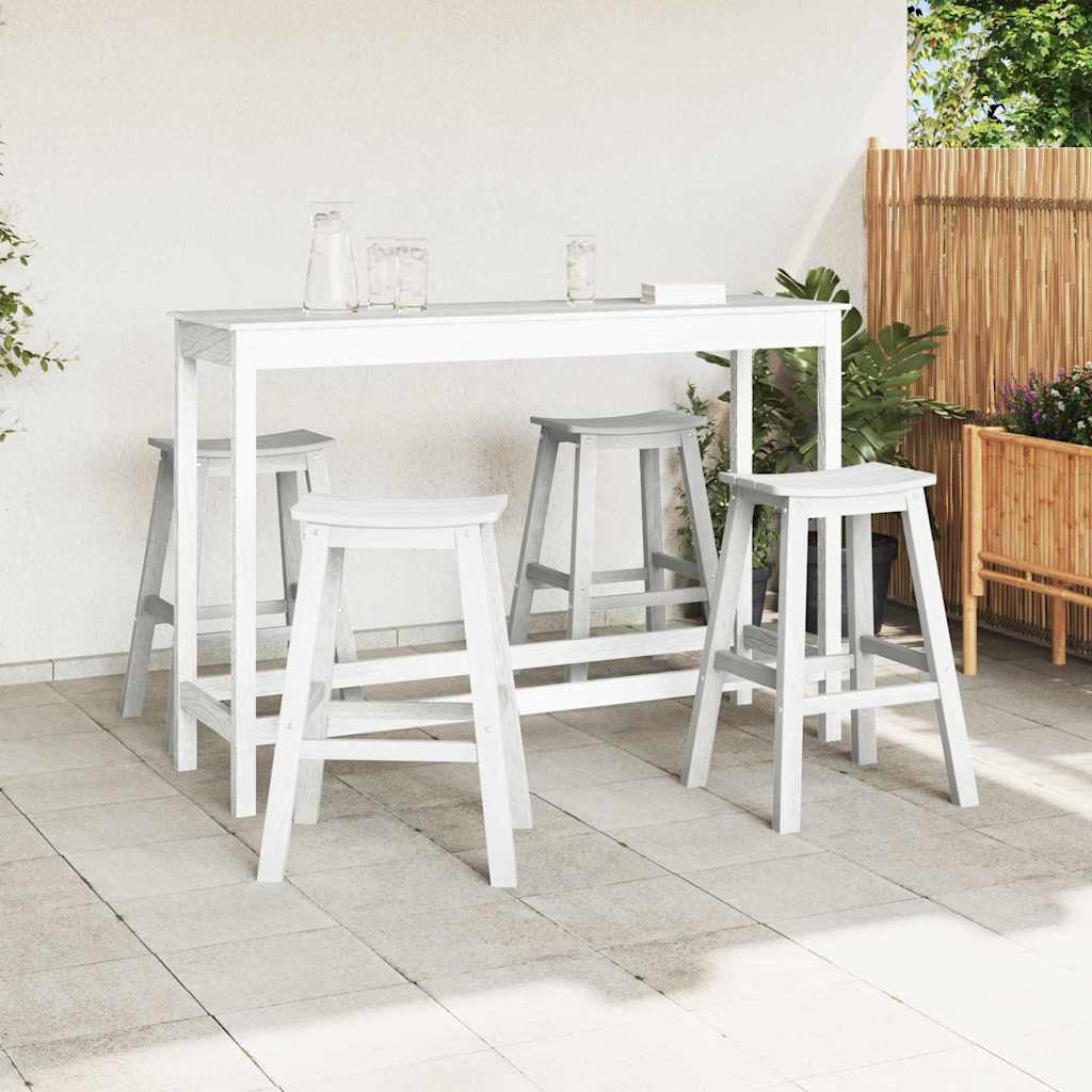 Set Bar da Giardino 4 pcs Bianco HDPE | homemem39