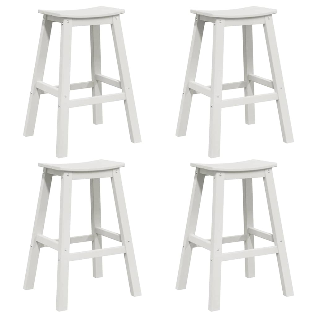 Set Bar da Giardino 4 pcs Bianco HDPE | homemem39