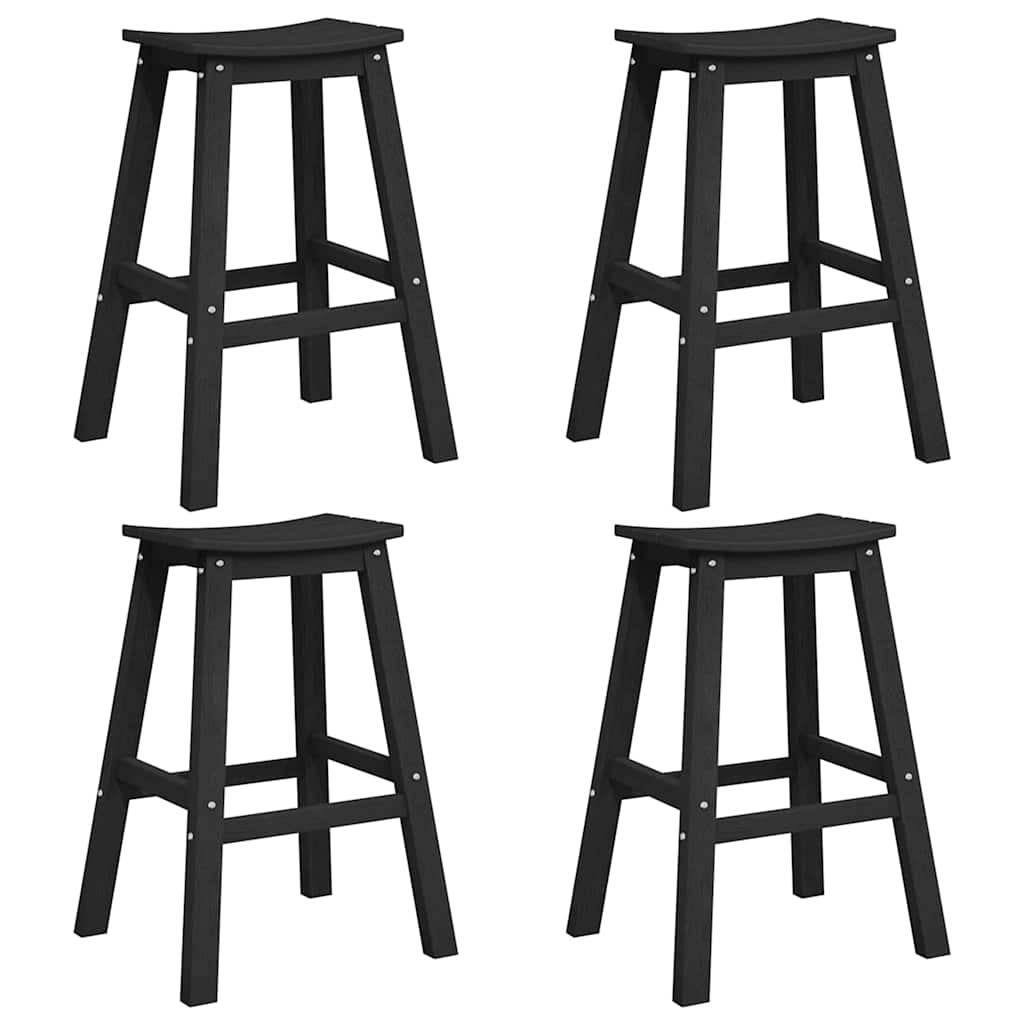 Set Bar da Giardino 4 pcs Nero HDPE | homemem39
