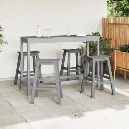 Set Bar da Giardino 4 pcs Grigio chiaro HDPE | homemem39