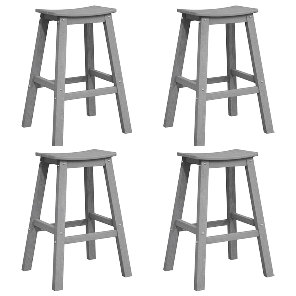 Set Bar da Giardino 4 pcs Grigio chiaro HDPE | homemem39