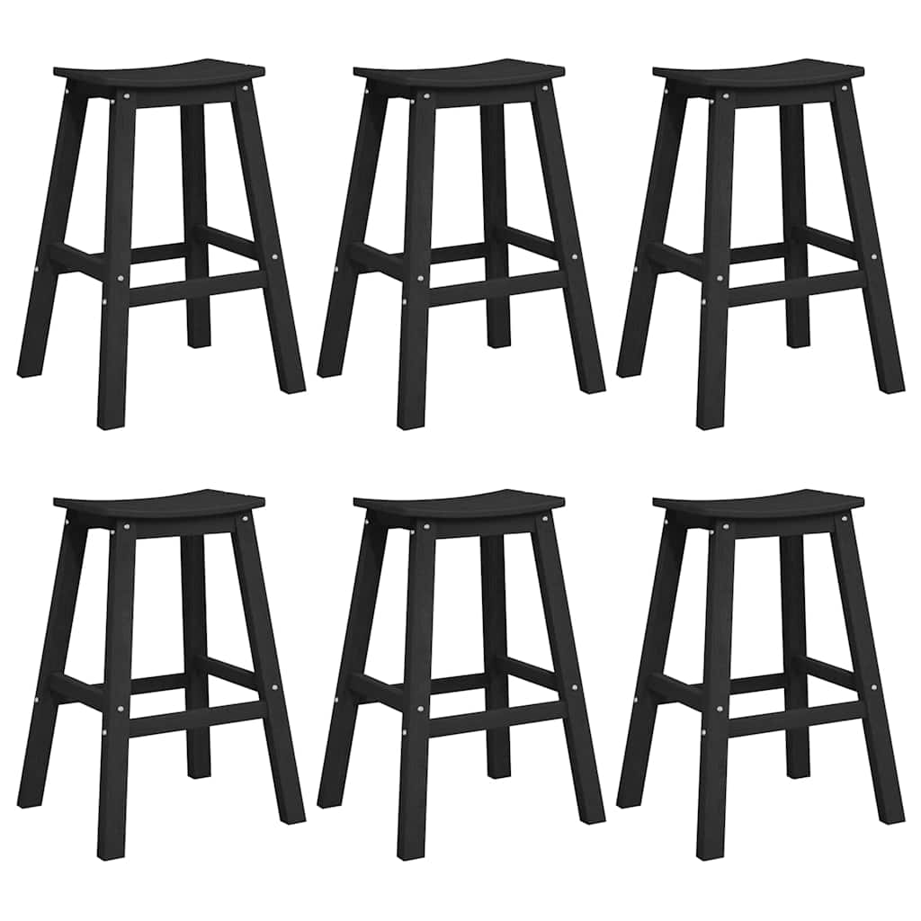 Set Bar da Giardino 6 pcs Nero HDPE | homemem39