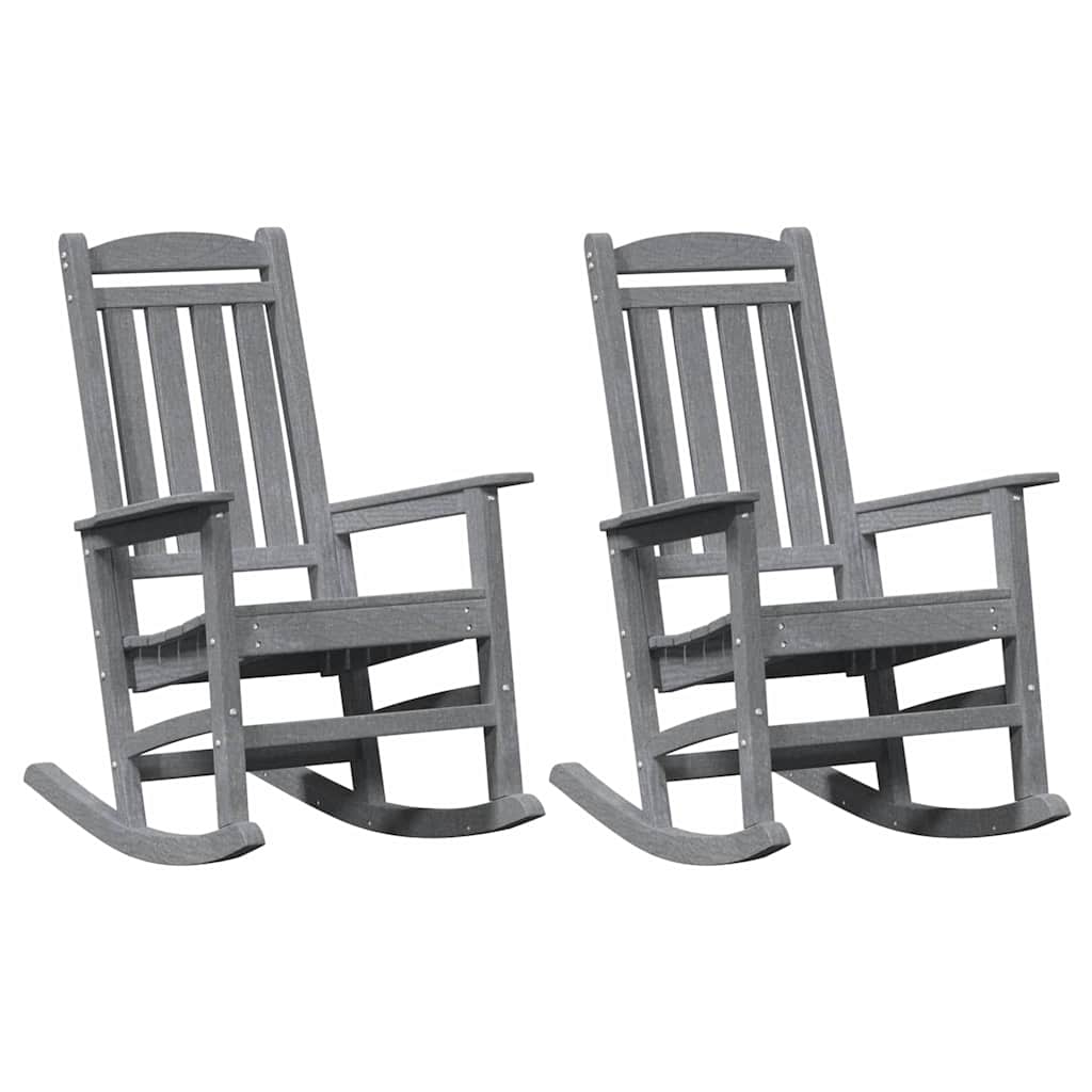 Sedia a dondolo 2 pcs Grigio chiaro 92 x 70 x 108 cm
