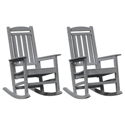Sedia a dondolo 2 pcs Grigio chiaro 92 x 70 x 108 cm