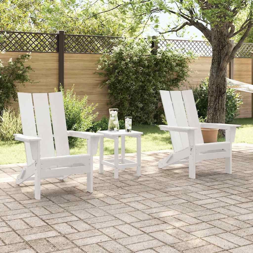 Sedia da Giardino 2 pcs Bianco 80.5 x 74.5 x 92 cm Polietilene