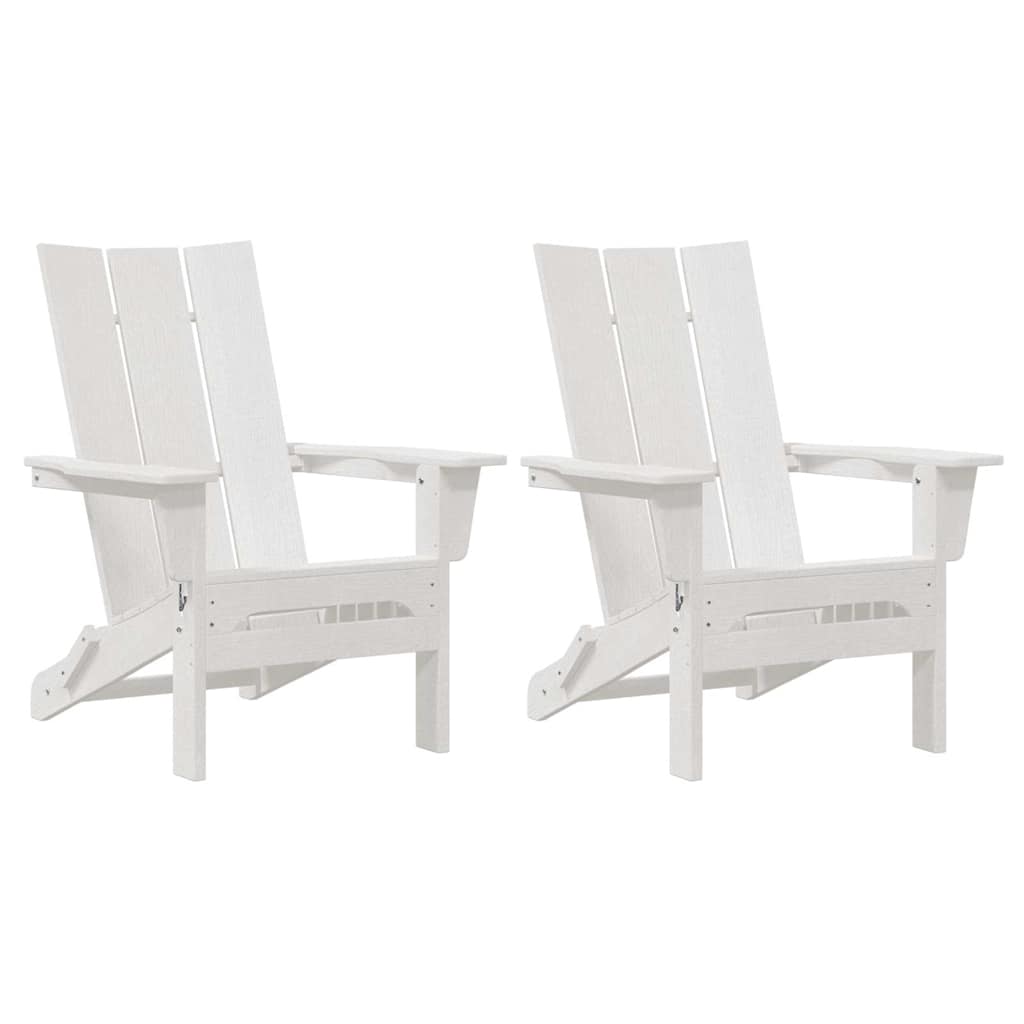 Sedia da Giardino 2 pcs Bianco 80.5 x 74.5 x 92 cm Polietilene