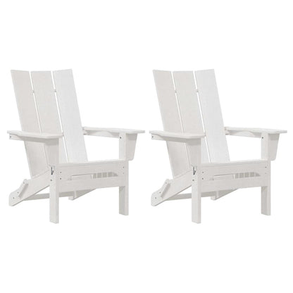 Sedia da Giardino 2 pcs Bianco 80.5 x 74.5 x 92 cm Polietilene