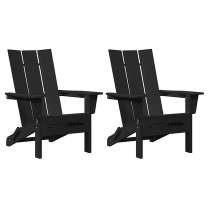 Sedia da Giardino 2 pcs Nero 80.5 x 74.5 x 92 cm Polietilene