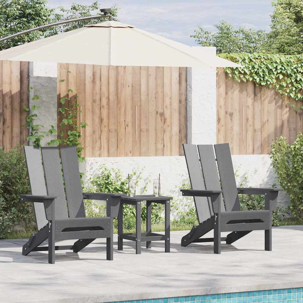 Sedia da Giardino 2 pcs Grigio chiaro 80.5 x 74.5 x 92 cm