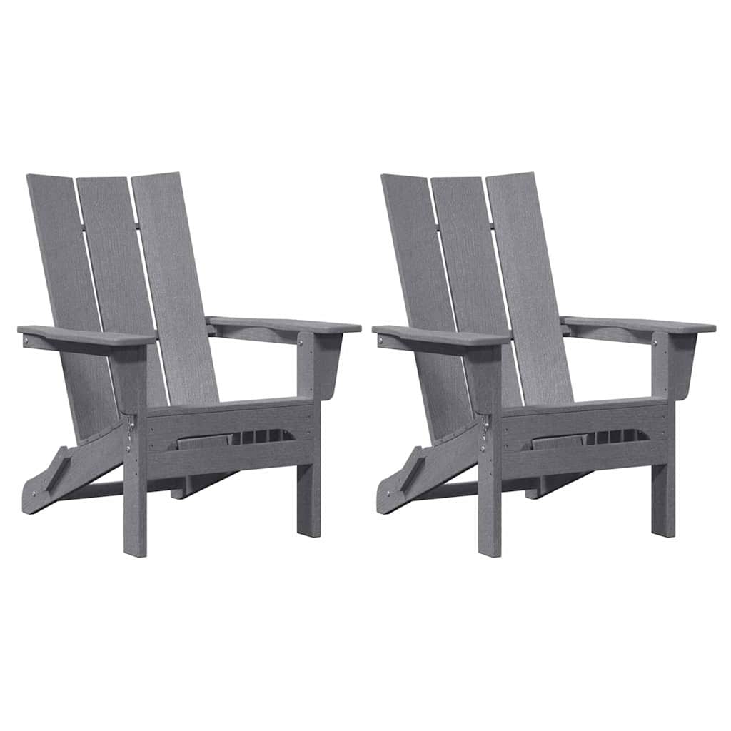 Sedia da Giardino 2 pcs Grigio chiaro 80.5 x 74.5 x 92 cm