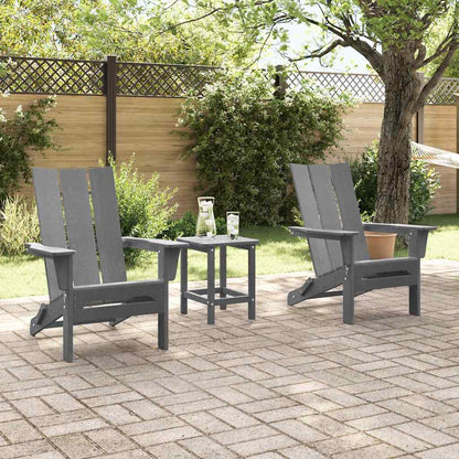 Sedia da Giardino 3 pcs Grigio chiaro 80.5 x 74.5 x 92 cm