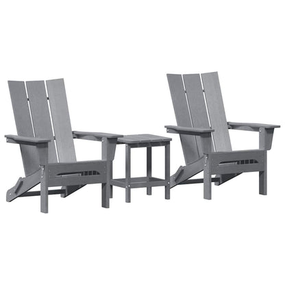 Sedia da Giardino 3 pcs Grigio chiaro 80.5 x 74.5 x 92 cm