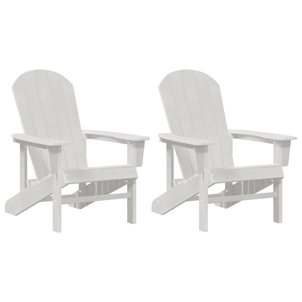 Sedia da Giardino 2 pcs Bianco 82 x 74 x 92 cm Polietilene