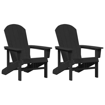 Sedia da Giardino 2 pcs Nero 82 x 74 x 92 cm Polietilene