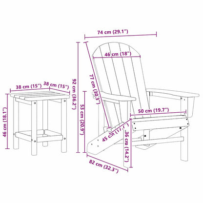 Sedia da Giardino 3 pcs Grigio chiaro Polietilene