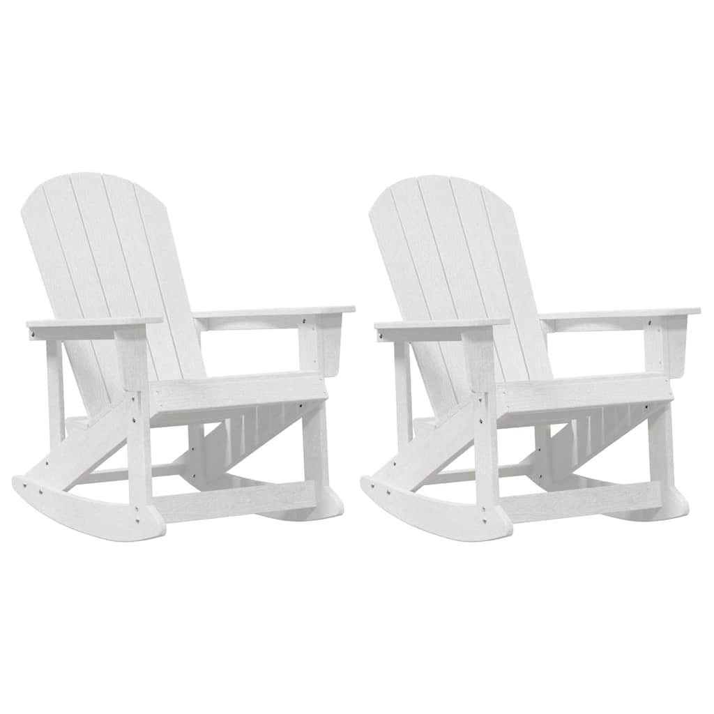 Sdraio Rocking Adirondack 2 pcs Bianco HDPE