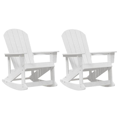 Sdraio Rocking Adirondack 2 pcs Bianco HDPE