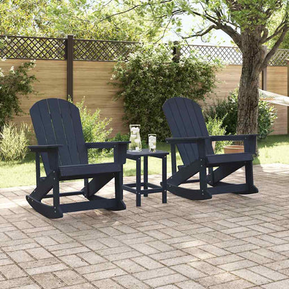 Sdraio Rocking Adirondack 2 pcs Blu navy HDPE