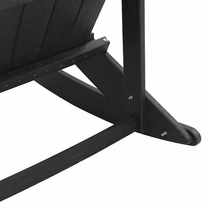 Sdraio Rocking Adirondack 2 pcs Nero HDPE